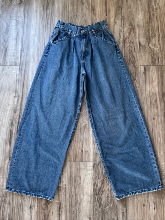 Zara Denim - Zara Paperbag Waist Wide Leg Trousers